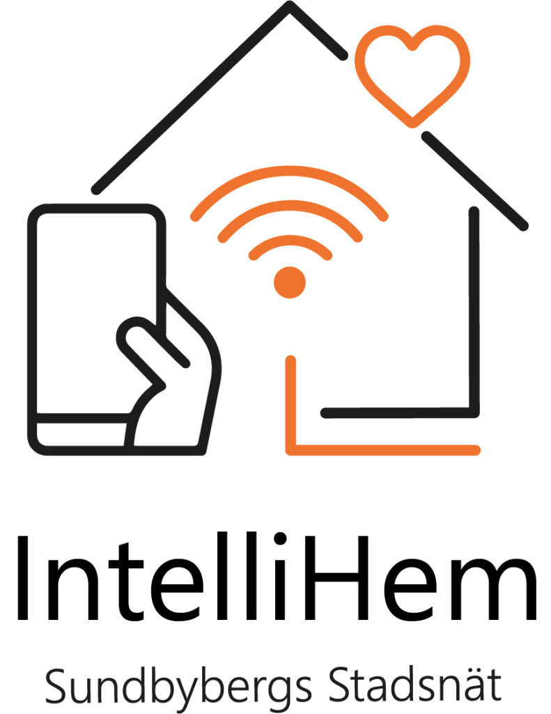 Logotype för IntelliHem - smarta tjänster från Sundbybergs Stadsnät